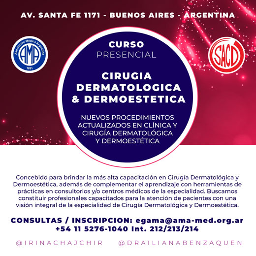 Curso anual presencial > Ciruga Dermatolgica & Dermoesttica