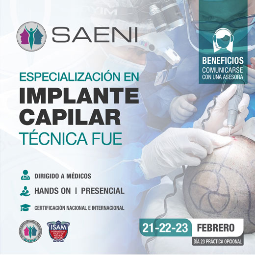 Especializacin en implante capilar tcnica FUE